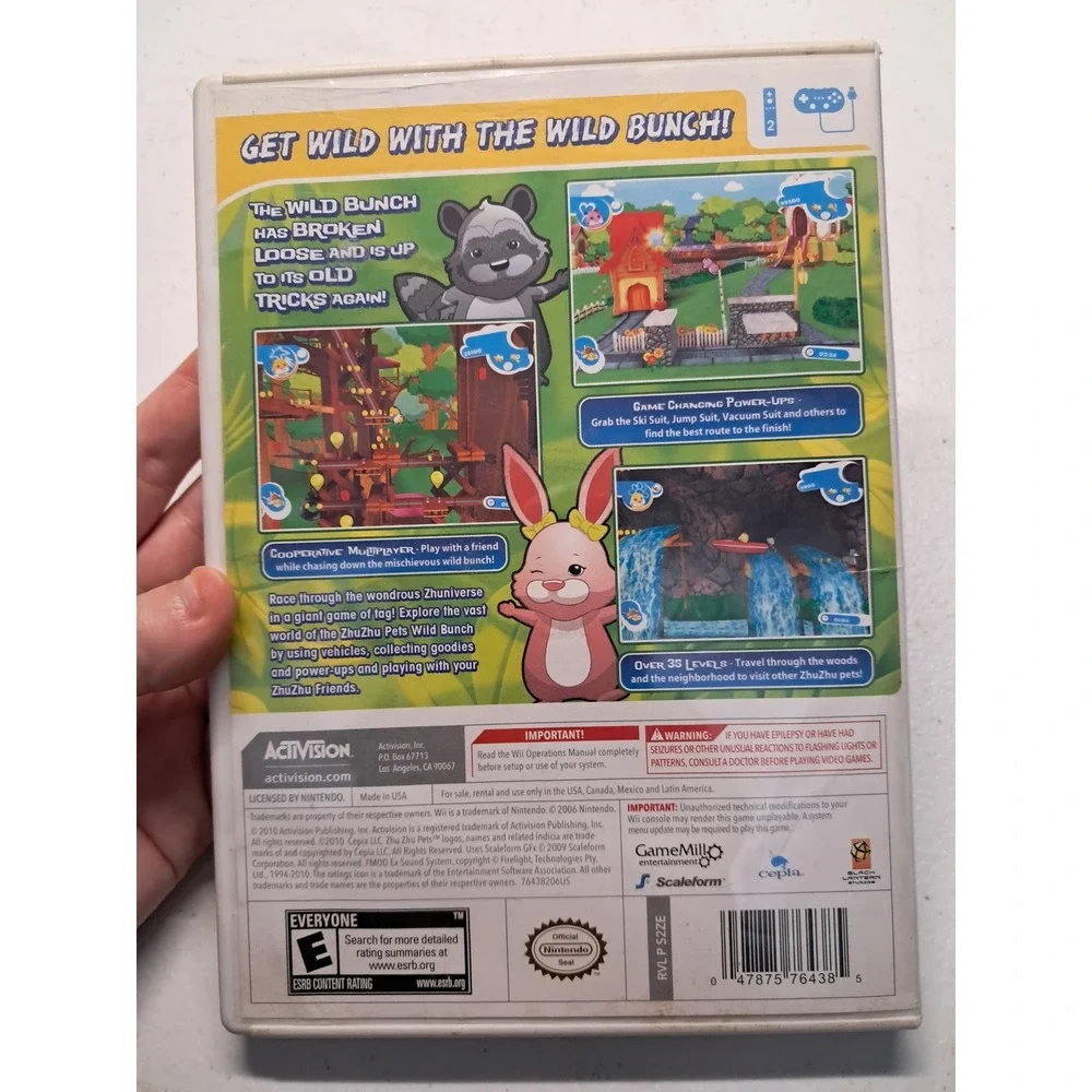 ZhuZhu Pets Featuring The Wild Bunch Nintendo Wii Game Activision RVL-S2ZE-USA - Picture 4 of 4